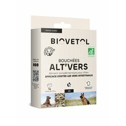 Bouchées Alt'vers Bio grand chien x 6 Biovetol Bouchées Alt'vers Bio grand chien x 6 Biovetol