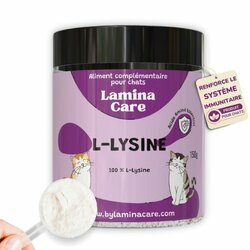 L-lysine pour chat renforce le système immunitaire 150 g Lamina Care L-lysine pour chat renforce le système immunitaire 150 g Lamina Care