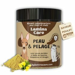 Peau saine et pelage brillant chien chat 150g Lamina Care Peau saine et pelage brillant chien chat 150g Lamina Care
